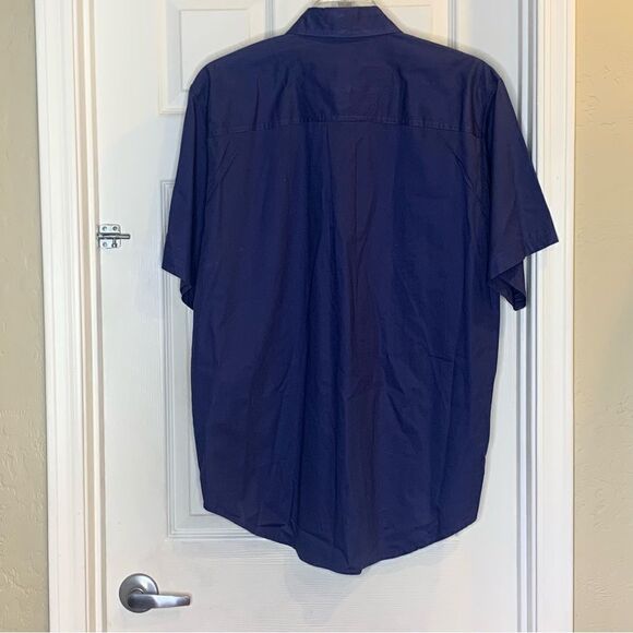 Wrangler Rugged Wear Button Down Shirt Size Large Blue - Picture 9 of 9